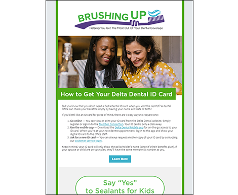 Brushing Up newsletter example 