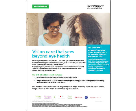 diabetic vision benefits overview flyer 