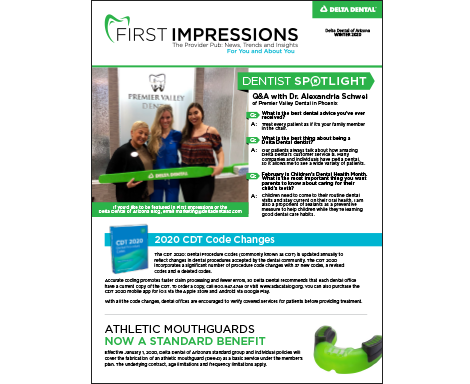 First Impressions newsletter example 