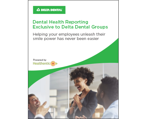 dental health reporting for Delta Dental groups flyer 