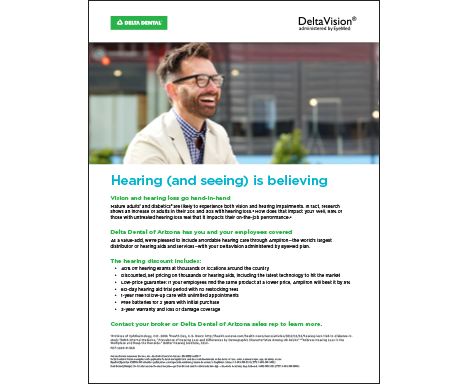 Delta Vision hearing discount for employers flyer 