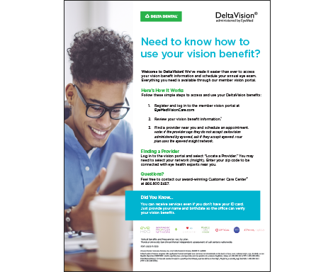 how to use your vision benefits flyer 