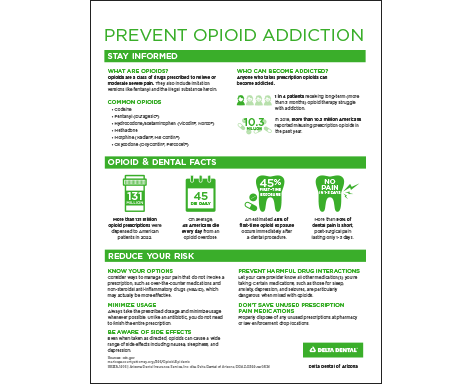 how to prevent opioid addiction flyer 