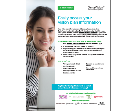 how to access your vision plan information flyer 