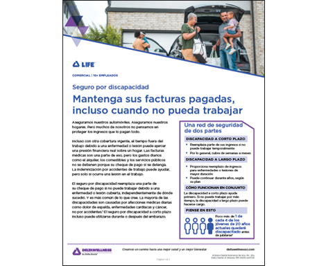 DeltaLife Folleto informativo de seguro de discapacidad para miembros