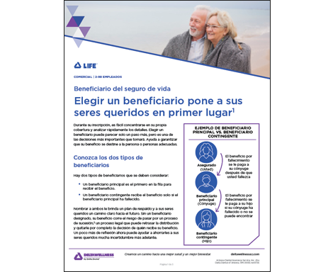 DeltaLife Folleto informativo beneficiario de Life para miembros